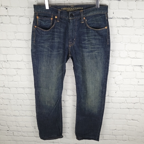 AMERICAN EAGLE | slim straight dark wash jeans - Picture 4 of 9